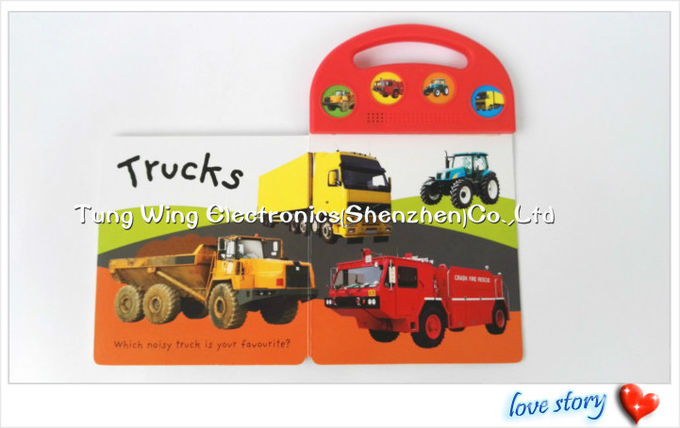 Toy Trucks Button Sound Book, wechselwirkende solide Bücher für Kinder 2