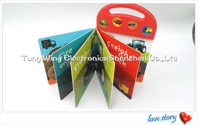 Toy Trucks Button Sound Book, wechselwirkende solide Bücher für Kinder 3